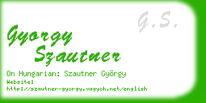 gyorgy szautner business card